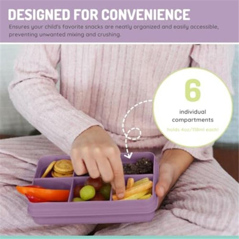 BPA-Free Snack Container 6-Compartment Divided Box - Picture 5 of 6